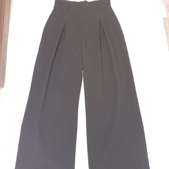 Pleated wide-leg black pant - size M - Picture 2 of 2